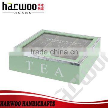 Brown Matte Effect Wooden Tea Box,6 Compartments Tea Box,custom Tea Box photo-4