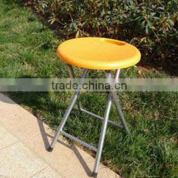 Round Shape Metal Folding Stool With Handle photo-3