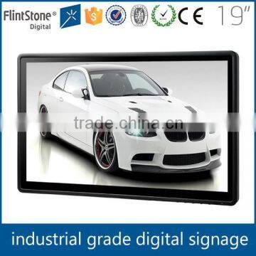 Flintstone 19 inch motion sensor LCD display wall mounted advertising totem signage IR motion sensor ad machine