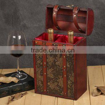 Factory hot sale leather wine box with top quality