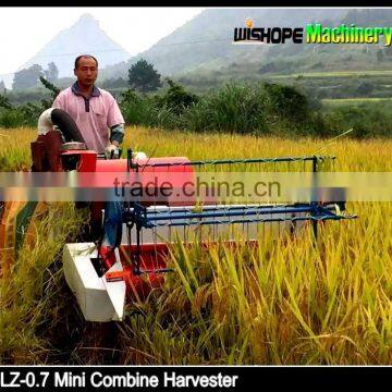 Gear drive mini harvester for wheat