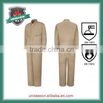 Inherently oil field flame retardant aramid coverall