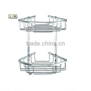 Double Wall Mounted Brass Soap Dish Basket LX-8162