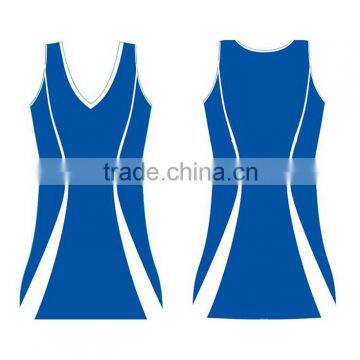 newest design hot sale polyester ladies netball dress with OEM service