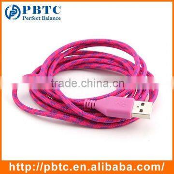 2M Roseo Fabric Nylon Braided Usb Charger Cable For Iphone 5