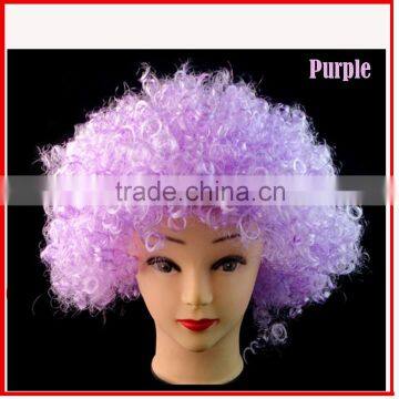 Fashion cheap afro wigs ,beautiful soccer wig,high quality colorful wig