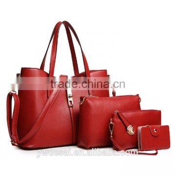 European and American fashion lady handbags city beauty handbag colorful PU bag lash package 3-piece suit