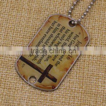 Custom souvenir printing aluminum army dog tags