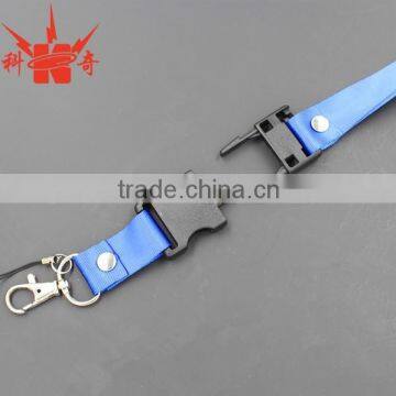 Metal hook usb lanyard with blue ribbon