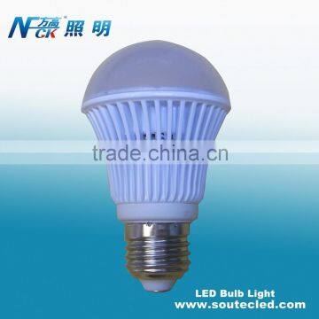 Soutec 400lm 5w bulb lamp 4000K E27 White housing Aluminum bulb led light for home hotel