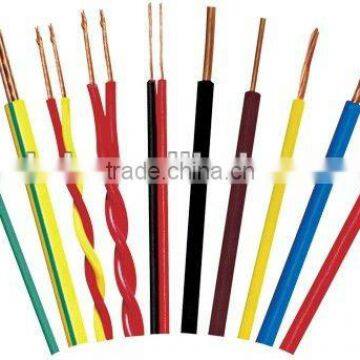 pvc cloth cover electric copper cable wire copper soild or stranded AWG PVC wire