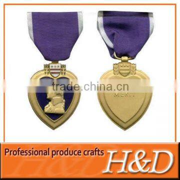 heart shape 2 sides awards trophy medal for souvenior