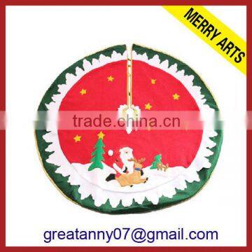 Zhejiang factory new product handmade christmas tree skirts santa style cheap christmas tree skirt made in china