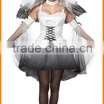 2015 New Halloween Ghost bride outfit Halloween White Devil and angel role playing dress