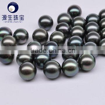 9-10mm AAA Black Tahitian Pearls Wholesale Perfect Round High Luster no Hole