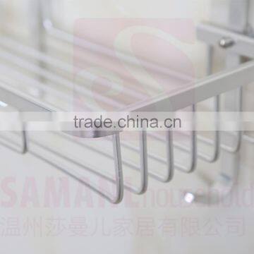 Double-deck Wall Bathroom Shower Shampoo Rack no Nail Removable photo-3