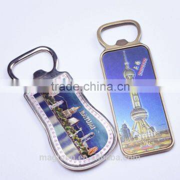 cheap price customize magnetic bottle opener printed for refrigerator