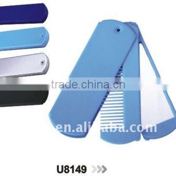 travel comb with mirror