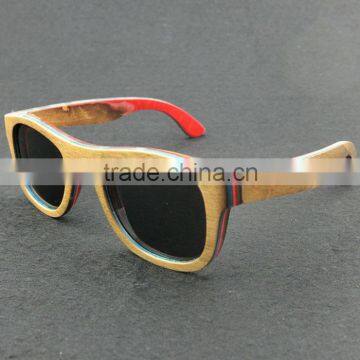 Polarized Skateboard Colorful Wood Eyeglasses Wood Polarized Glasses photo-2