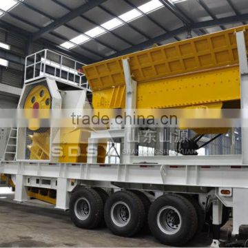 Mobile stone crusher plant for mining building material metallurgy industry