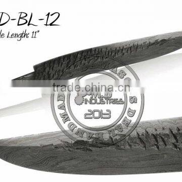 Damascus Steel Knife Blade Blank