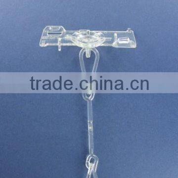 Clear poly-carbonate ceiling display hook or POP hanging ceiling display hook or hanging ceiling display