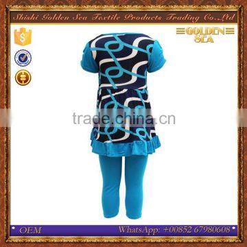 Different Pattern Printed Middle East Girls Cotton Teen Clothes Set photo-4