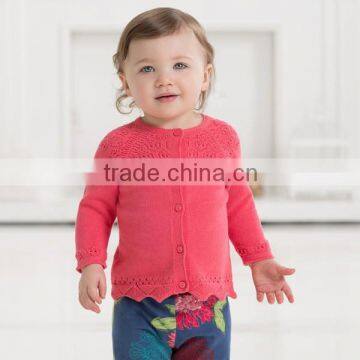 DB490 dave bella 2014 winter girls sweater infant clothes children cardigan kids sweater clothes baby outwear girl cardigan