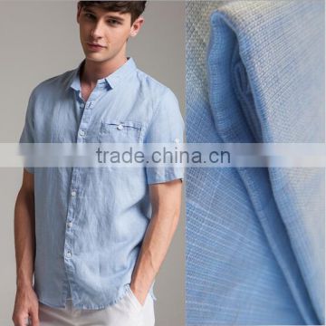 100% linen reactive dyeing leisure shirt fabric