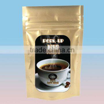 White stand up coffee packaging pouch/foil pouch packaging