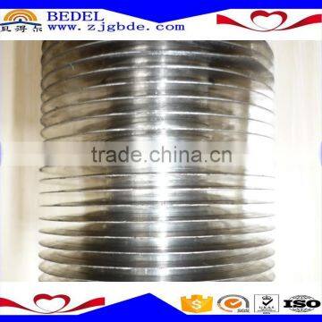 Heat Exchanging Copper Alloy / Copper LL type Finned Tube for Water Tank in Solar Systems