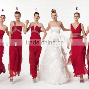 Factory Custom Made Cheaper Chiffon bridesmaid dress & Evening dress BM-001