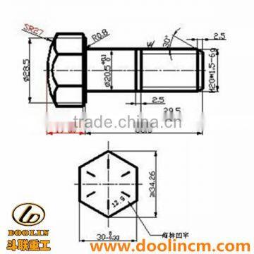 40Cr High-Tensile 9S1838 Bolt and Nuts for Split Master Link Made in China