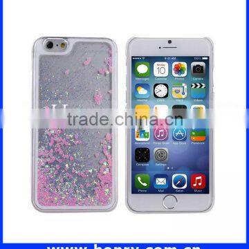 Mobile Accessories Popular Hard pc Flowing Glitter Liquid Case Moving Glitter Case for Iphone 6 China Wholesale
