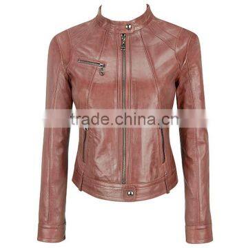 Europian Winter Latest Design Ladies Leather fashion Jackets