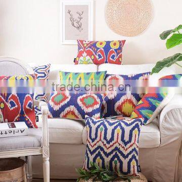 2015 hot sale individual chevron geometric design printed cushion cover