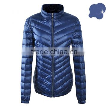 Custom Navy Blue Ultra Light Duck Down Jacket