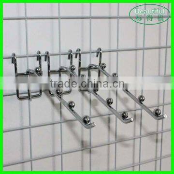 Metal Chrome Beaded Hanging Hook for Wire Mesh Panel