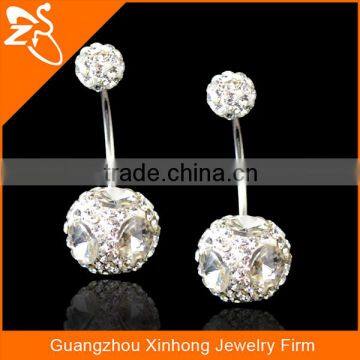 Multi Rhinestone Gems Ball Stainless Steel Belly Button Rings Body Piercing Jewelry Navel Rings