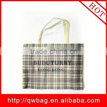 Recycle white non woven hande bag, heat transfer printing non-woven bag