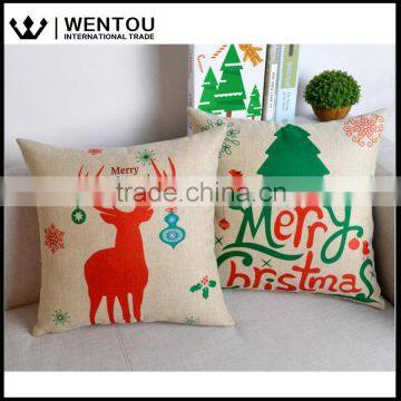 Christmas Home Decoration Linen Cushion Cover