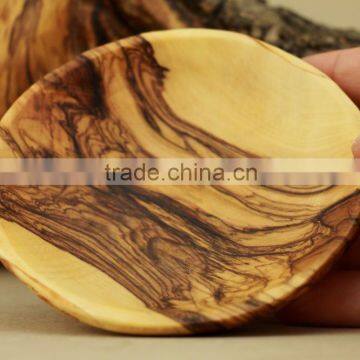 Olive Wood Carved Serving Plate Kitchen Accessory photo-5