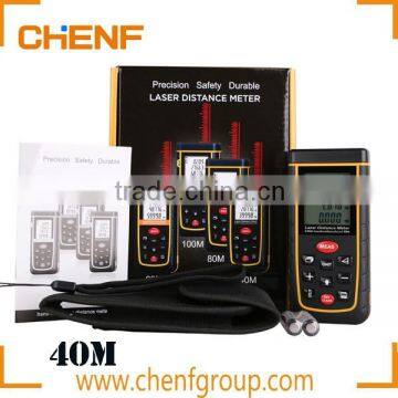 New Arrival Digital 40M Laser Distance Meter 0.2-40M/131ft Area/ Volume/ Pythagorean Measurement Range Finder