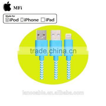 20cm short braided MFi certified cable for power bank