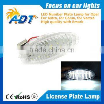 High quality canbus license plate lamp super white 6000K for Astra with Emark