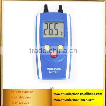 2 Pin steel probe wood moisture meter with LCD display for testing moisture