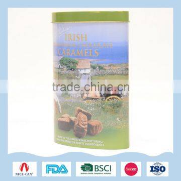 Oval Metal Tin Box for Delicious Caramels Packaging photo-2