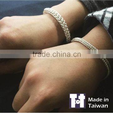 Manual Customized 925 Six Corner Sterling Silver Bracelet Jewelry photo-6