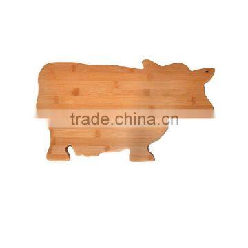 Cow shape bamboo cute cutting board