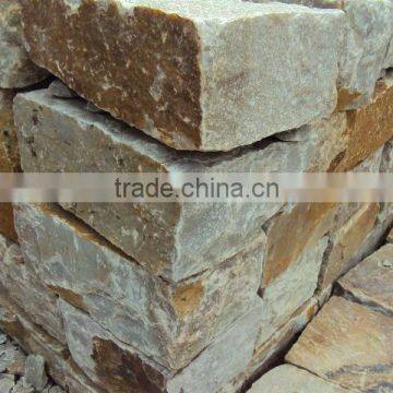 Factory Sell Yellow Quartz Natural Surface Paver Blocks